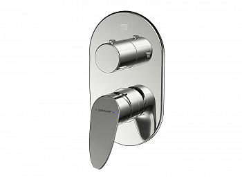 Смеситель для душа встраиваемый на 2 потока Bravat Drop P69190C-2-RUS, хром арт. 165929
