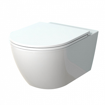 Унитаз подвесной SMARTFLOW URBAN безободковый с микролифтом, SMF812-WH, белый арт. 173103