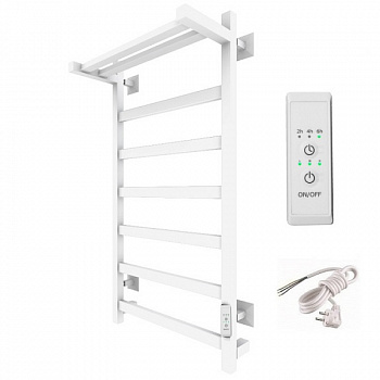 Полотенцесушитель электрический с полочкой (лесенка) Тругор Пэк сп 20 кв П 80х50 см, белый арт. 175510