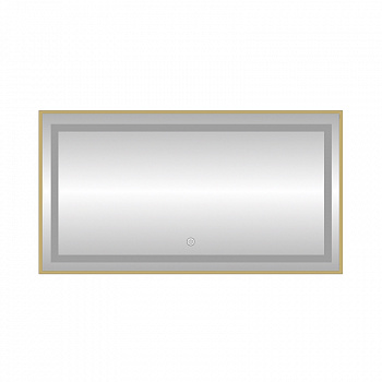 Зеркало с подсветкой LED Fixsen FX-2090G прямоугольное 90х70 см, золотой сатин арт. 178877