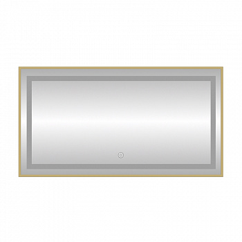 Зеркало с подсветкой LED Fixsen FX-2100G прямоугольное 100х80 см, золотой сатин арт. 178878
