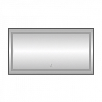 Зеркало с подсветкой LED Fixsen FX-2100F прямоугольное 100х80 см, графит арт. 178882