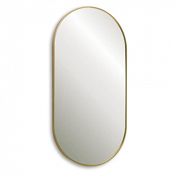 Зеркало Dreja GLOW 50х100 см, алюм. профиль, золото арт. 179186