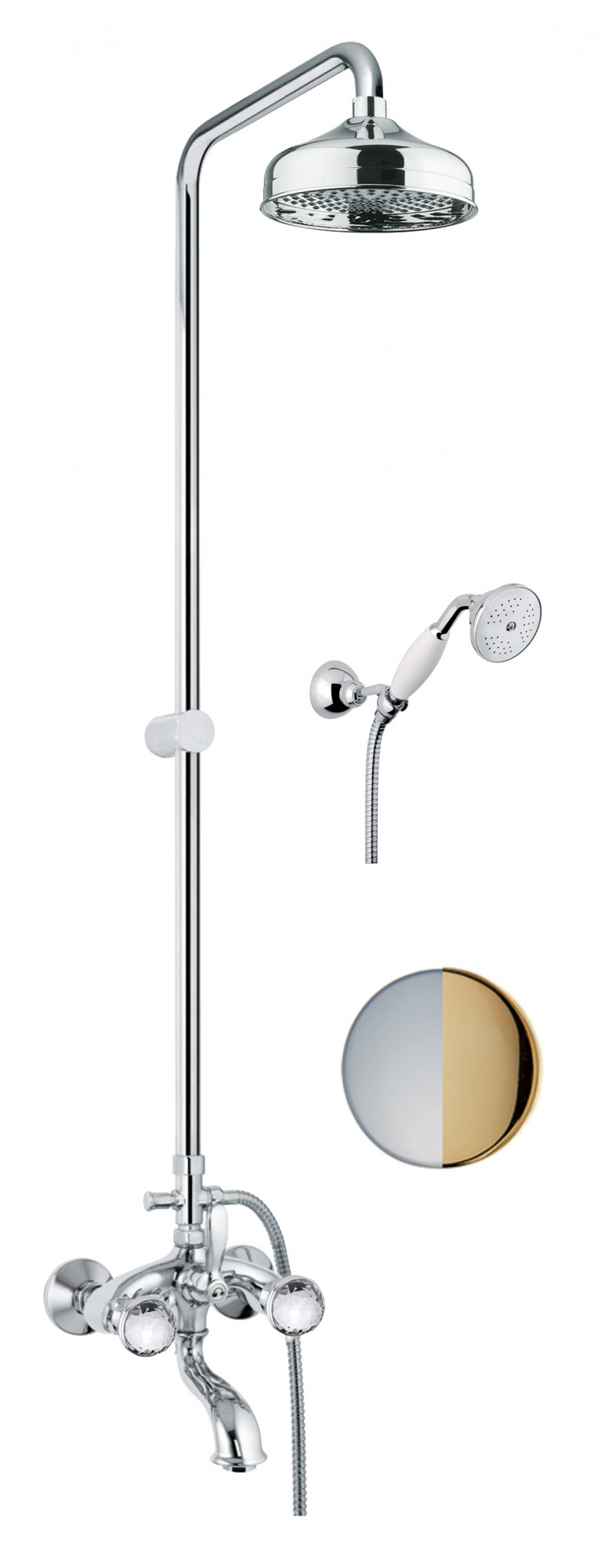 Душевая система Fiore XT SKY (SWAROVSKI®) 17CO0615, хром/золото арт. 190929