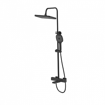 Душевая система с термостатом Esko Black STT3054Black/STT3054B, черный арт. 191754