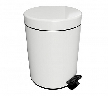 BEMETA WHITE Ведро для мусора, Н280 мм, 5л, белый/чёрный арт. 30469