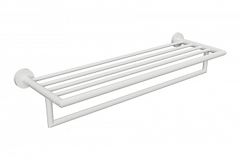 BEMETA WHITE Полочка для полотенец с вешалкой 550x120x265 мм, белый арт. 30472