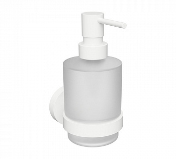 BEMETA WHITE Дозатор для жидкого мыла настенный, 75x145x100 мм, 200 мл, стекло/белый арт. 30473
