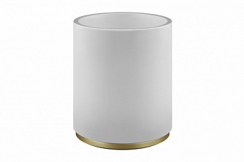 GESSI Корзина для мусора, Ø180, H240 мм, белый/Brushed Brass PVD арт. 30513