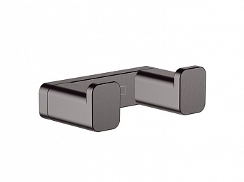 HANSGROHE AddStoris Крючок для полотенец двойной, Матовый черный хром арт. 30612