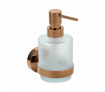 BEMETA CORAL Дозатор для жидкого мыла настенный, 200мл, 145x75x100 мм, стекло/brass polished PVD арт. 30957