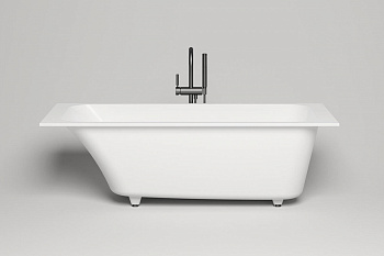 Salini ORLANDA KIT 170 Ванна встраиваемая 1685х690х600 мм, S-Stone - белый матовый/фурнитура белый арт. 32011