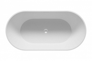 RIHO BILBAO Ванна свободностоящая 170x80 см, 275 л, SOLID SURFACE - белый матовый арт. 32030