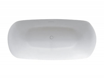 RIHO BILO Ванна свободностоящая 165x77 см, 220 л, SOLID SURFACE - белый матовый арт. 32031