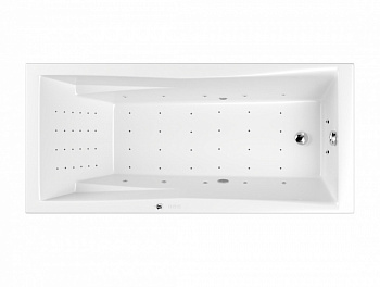 WHITECROSS Palace Ванна акриловая 170x75 см, гидромассаж "NANO", перелив, каркас, белый/хром арт. 32428