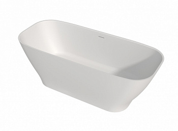 WHITECROSS Clover Ванна отдельностоящая 170x72 см, интегрированный слив, Solid Surface белый матовый арт. 32528