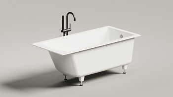 Salini CASCATA 150 Ванна встраиваемая 1500x700x605/625 мм, S-Stone, белый матовый арт. 32556