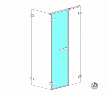 RADAWAY ARTA KDS II Door C 528 L Дверь душевого ограждения, хром+/прозрачное арт. 32605