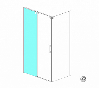 RADAWAY Espera KDJ front wall 550 L Неподвижное стекло, хром/прозрачное арт. 32614