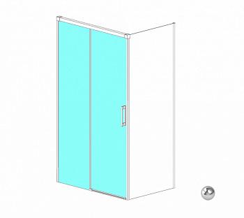 RADAWAY Idea KDJ door 120 L Дверь раздвижная, 1180-1195xH2005 мм, хром/прозрачное арт. 32617