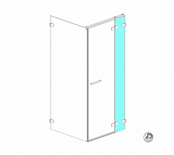 RADAWAY Euphoria KDJ Неподвижное стекло front wall 343 R, хром/прозрачное арт. 32631