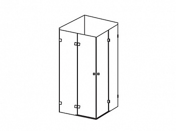 RAVAK BSRV4-90 Душевой уголок типа Brilliant, H195х883-895x883-895 см, хром/Transparent арт. 32632