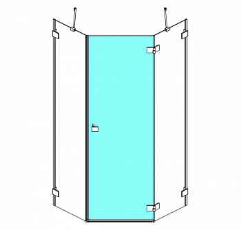 RADAWAY Essenza New PTJ door R Дверь для боковых стенок, черная/прозрачное арт. 32638