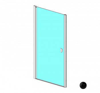 RADAWAY Nes Black DWJ I Frame 80 L Дверь в нишу 780-810xH2000 мм, черный/Frame арт. 32639
