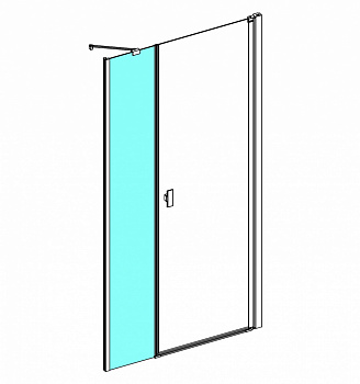 RADAWAY Nes 8 DWS wall 408 Дополнительная стенка, прозрачное арт. 32643