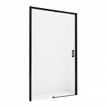 NEW TRENDY PRIME Двери в нишу, левая, 110(107,7-111,7)xH200 см, прозрачное 6мм/BLACK арт. 32726