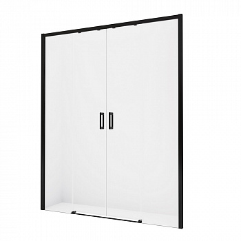 NEW TRENDY PRIME Двери в нишу, 190(188-192)xH200 см, прозрачное 6мм/BLACK арт. 32729
