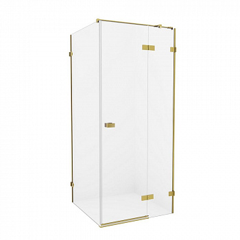 NEW TRENDY AVEXA Душевое ограждение, правое, 90х90xH200 см, прозрачное 6мм/GOLD BRUSHED арт. 32730