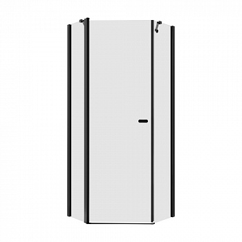NEW TRENDY SOLEO Душевое ограждение, 90x90xH195 см, прозрачное 6мм/BLACK арт. 32734