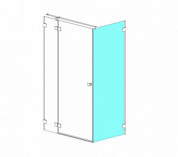 RADAWAY S1 100 Боковая стенка 976-984xH2000 мм, прозрачное арт. 32767
