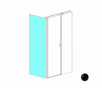RADAWAY Nes KDS II S1 90 Боковая стенка, Черный/прозрачное арт. 32768