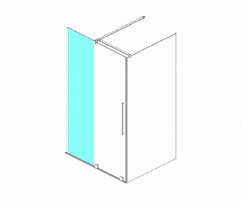 RADAWAY Furo Wall 730 Неподвижное стекло для двери, прозрачный арт. 32778