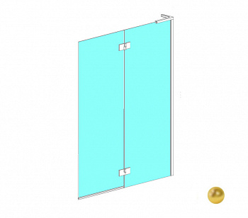 RADAWAY Essenza 8 SL PND II 100 L Шторка для ванны, 1000-1008xH1500 мм, 99 золото брашир/прозрачное арт. 32787