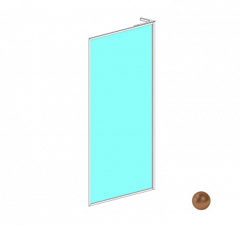 RADAWAY Modo F SL PNJ II 70 R Шторка на ванну 705-715х1516 мм, 93 медь браш./прозрачное арт. 32797