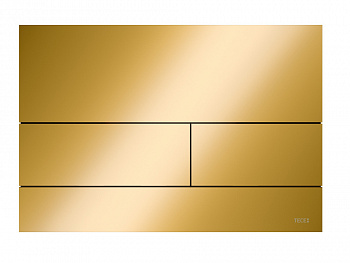 TECEsquare Панель смыва металлическая с двумя клавишами, Polished Gold Optic PVD арт. 32825