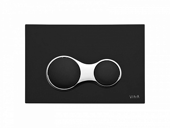 VITRA Sirius Кнопка смыва для инсталляций, матовый черный/блестящий хром арт. 32893
