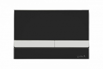 VITRA Select Кнопка смыва для инсталляций, стекло, черный глянец, кнопки хром арт. 32900