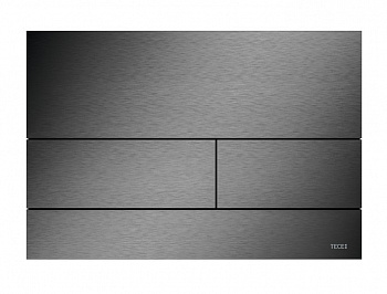 TECEsquare II Панель смыва металлическая с двумя клавишами, антипятна, Brushed Black Chrome PVD арт. 32951