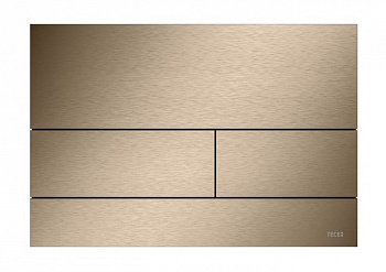 TECEsquare II Панель смыва металлическая с двумя клавишами, антипятна, Brushed Red Gold PVD арт. 32953