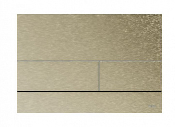 TECEsquare II Панель смыва металлическая с двумя клавишами, антипятна, PVD Brushed Nickel арт. 32954