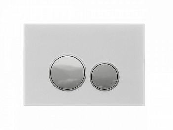 ALLEN BRAU PRIORITY 2,0 Клавиша смыва двойная, стекло белый/хром (306289) арт. 32996