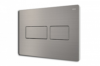 RIVO Touch Lux Панель двойного смыва металлическая для баков RIVO Set A, Сатиновая сталь PVD арт. 161563