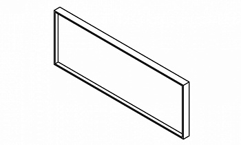 GAMADECOR Зеркало в алюминиевой раме 150x48x4,5 см, Metal арт. 33181