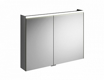 BURGBAD IVEO Зеркальный шкаф с подсветкой, 908х680х160 мм, зеркало с обеих сторон, антрацитово-серый арт. 33485