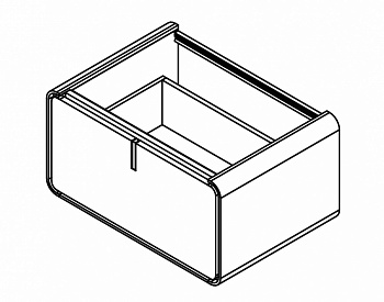 GAMADECOR CICLO MS-1C Модуль подвесной с закругленными краями, 100x36x48 см, Wood арт. 33584