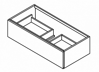 GAMADECOR LAST BPS-2002 Тумба для раковины sotto, с 1 ящиком, 100x26x48 см, Matt lacquer арт. 33593